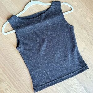 Simmering Black Sleeveless Top